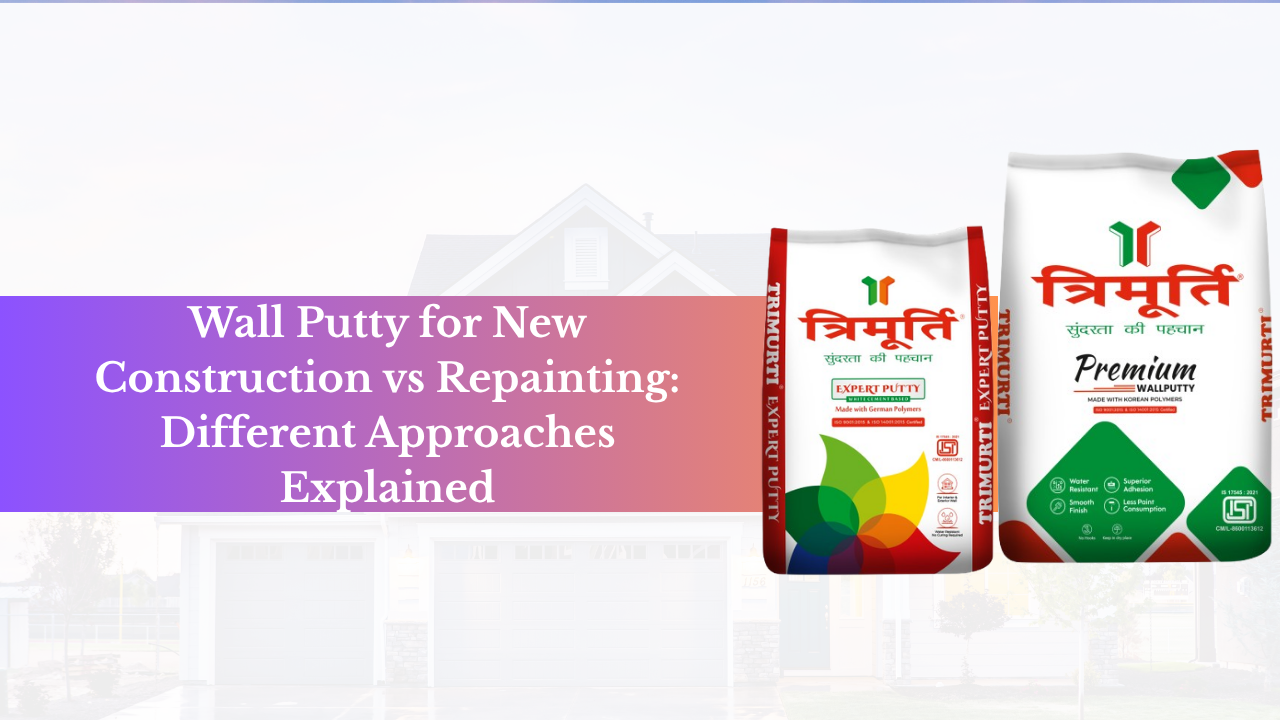 putty on old painted walls