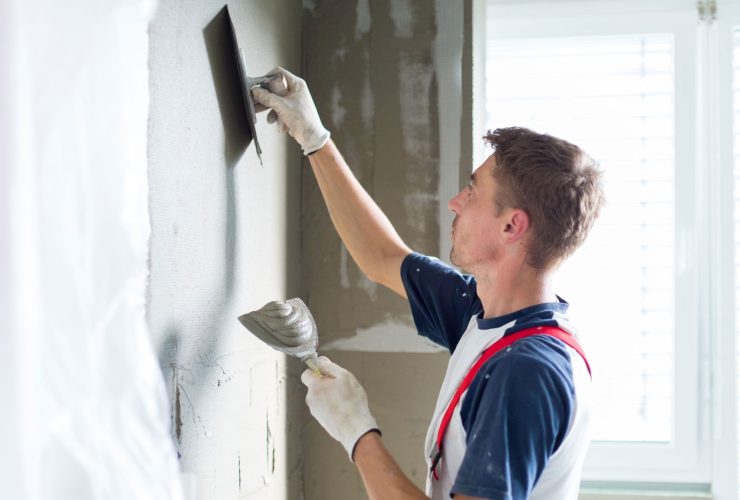 Plaster of Paris smoothens the texture of the walls